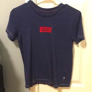 Vans Dark blue logo tee size xs